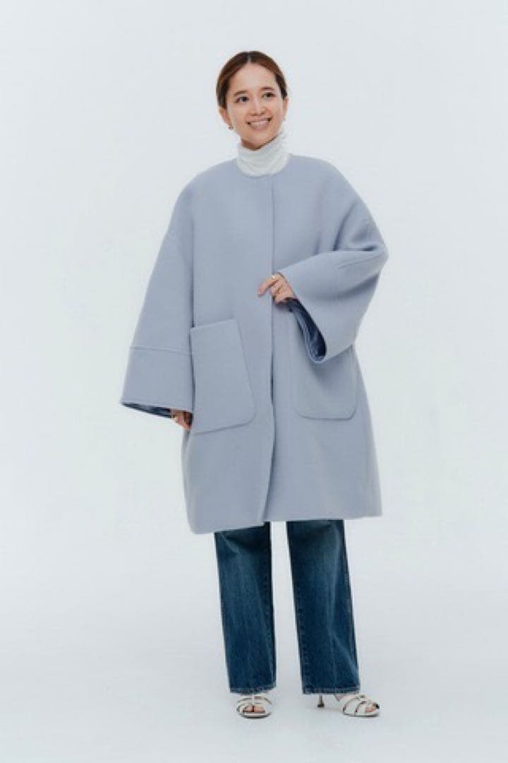 yori ウールノーカラーコート