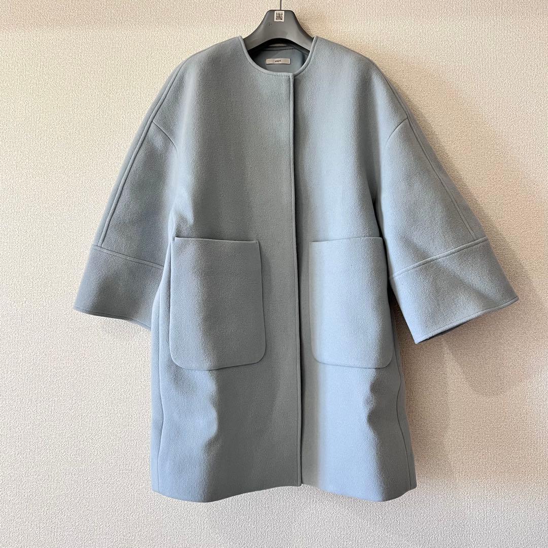 yori ウールノーカラーコート