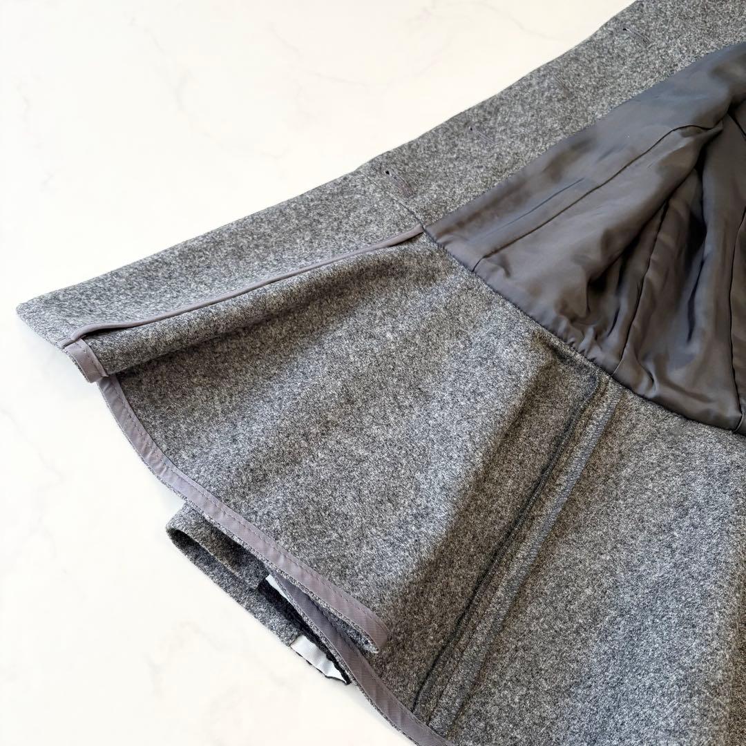 ボーダーズアットバルコニー ノーカラー ウール ジャケット ペプラム ✨希少✨