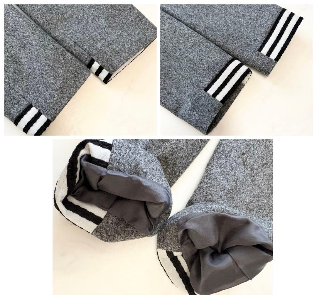 ボーダーズアットバルコニー ノーカラー ウール ジャケット ペプラム ✨希少✨