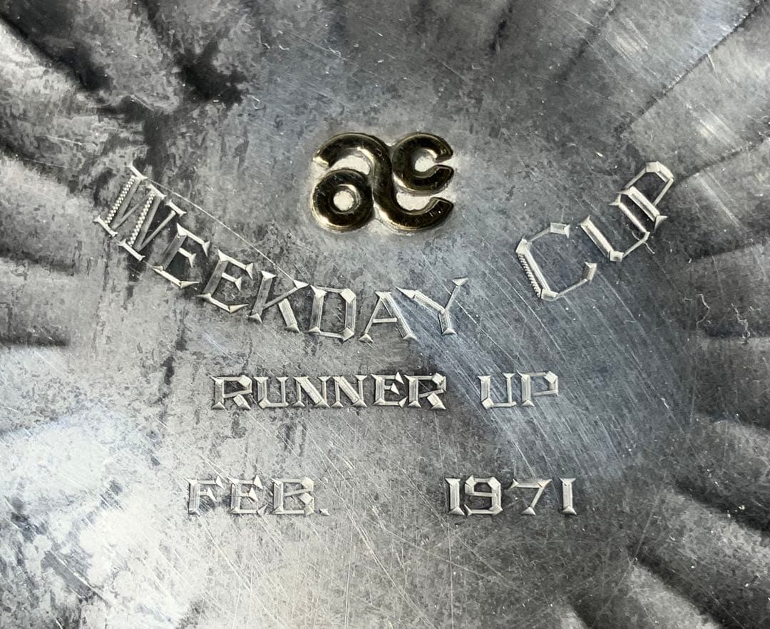 銀製品 菊型皿MIYAKATSU SILVER WEEKDAY CUP 1971