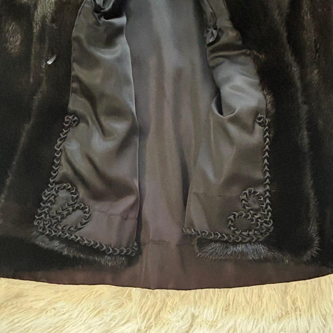 SAGA MINK  タグ付き ミンクファーコート 黒