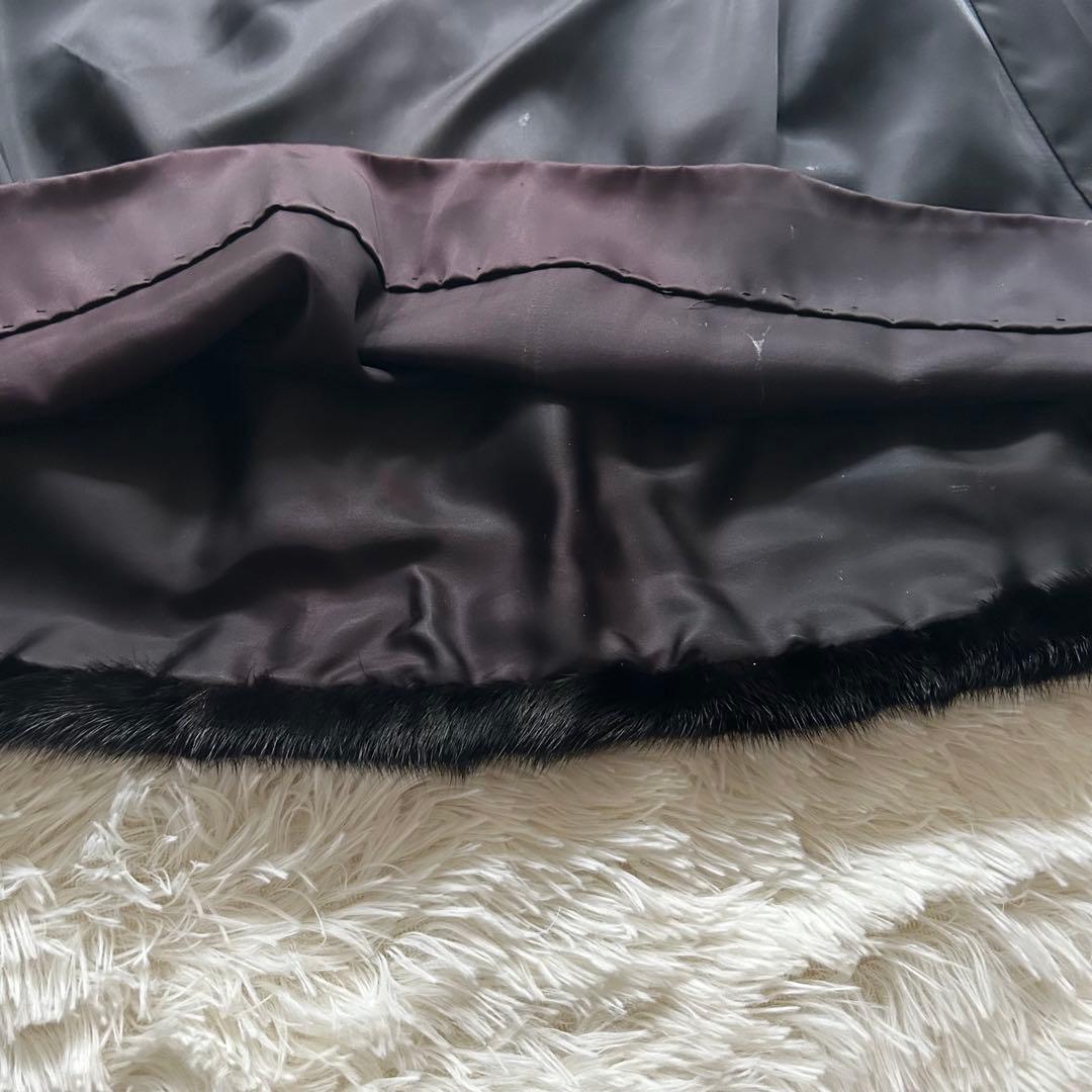 SAGA MINK  タグ付き ミンクファーコート 黒