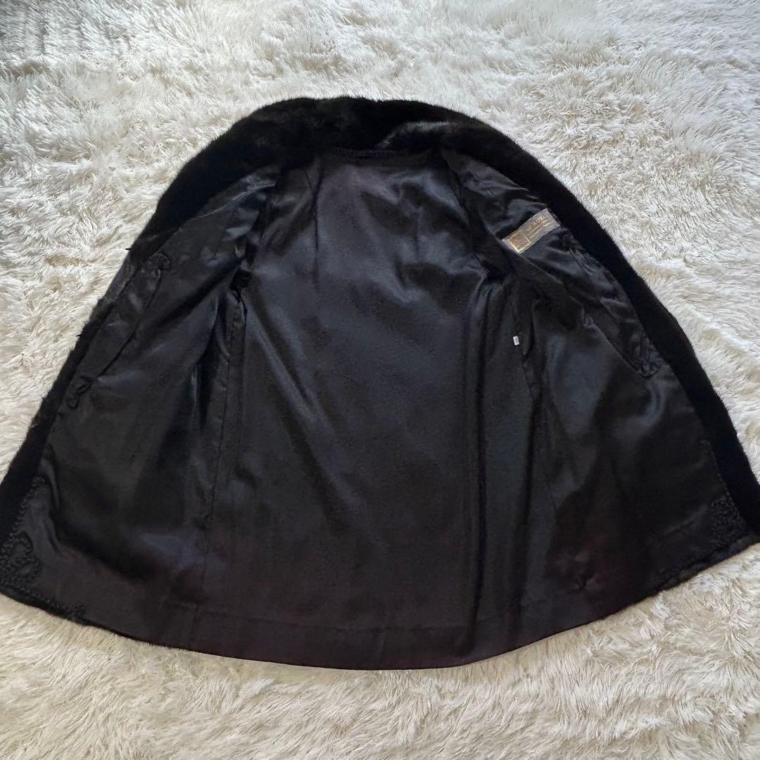 SAGA MINK  タグ付き ミンクファーコート 黒