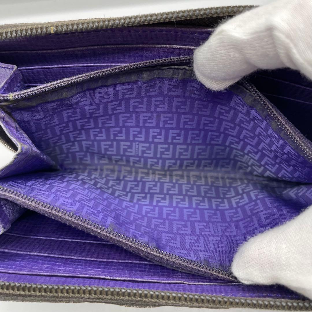 【良品】 FENDI フェンディ ズッカ FF 長財布
