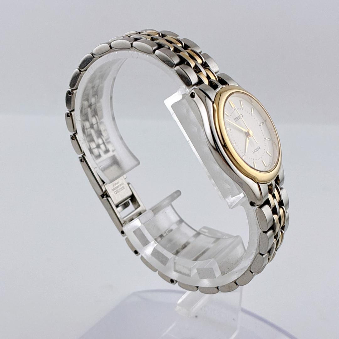 【電池交換済】SEIKO　EXCELINE　レディース腕時計　コンビ　ゴールド