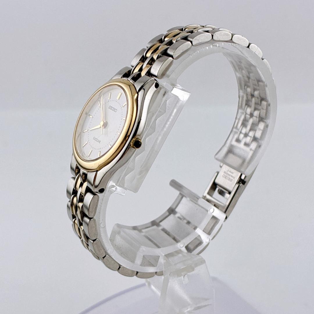 【電池交換済】SEIKO　EXCELINE　レディース腕時計　コンビ　ゴールド