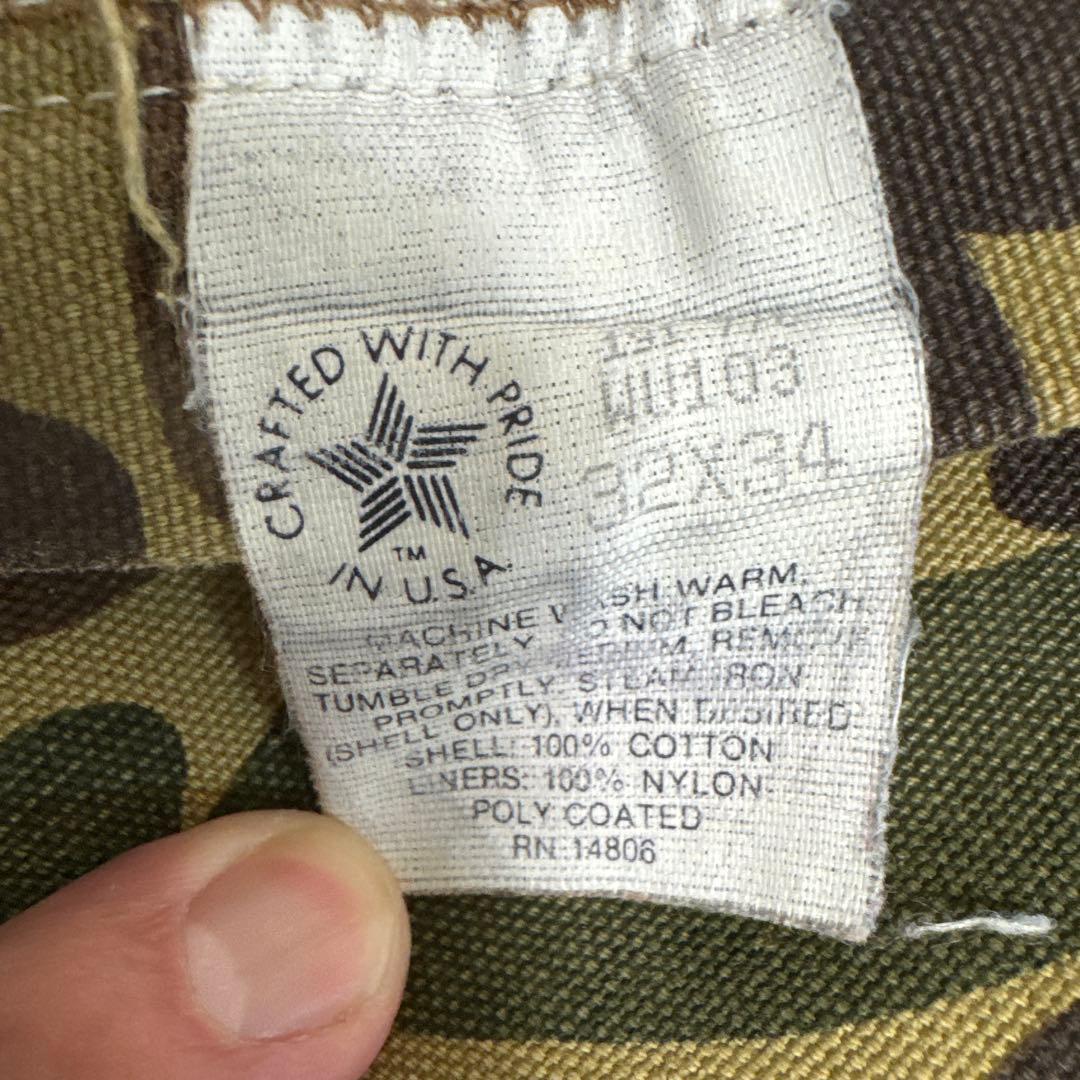 80sCarhartt カモフラージュ ワークパンツ