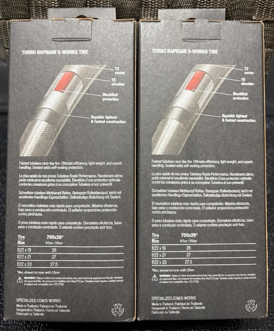 【新品未使用】S-WORKS TURBO RAPIDAIR 700x26C