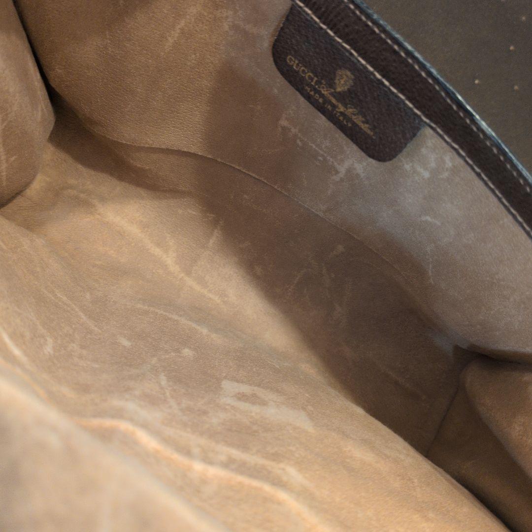 GUCCI シェリーライン GG クラッチバッグ ブラウン レザー ロゴ