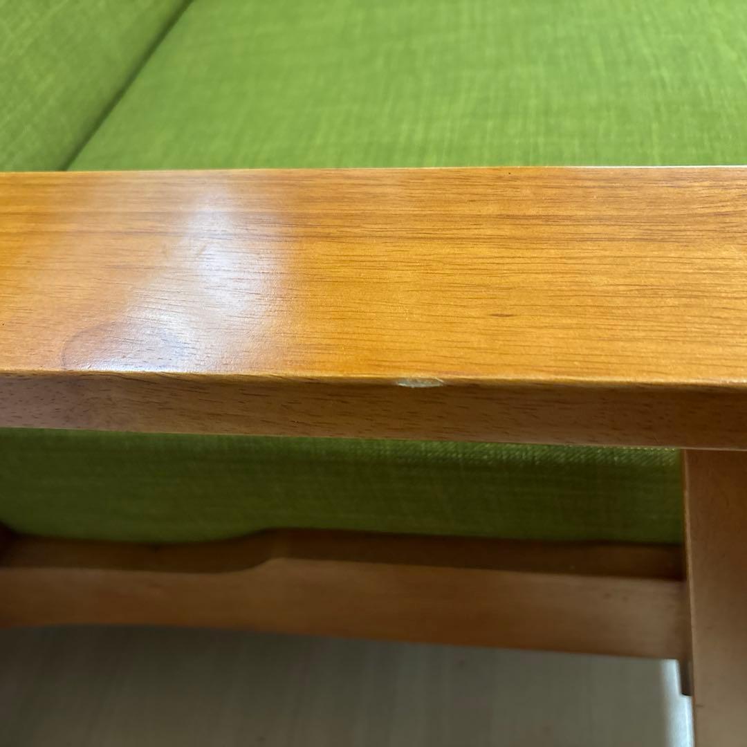 ◽️北欧風 モスグリーン布製3人掛けソファ◽️