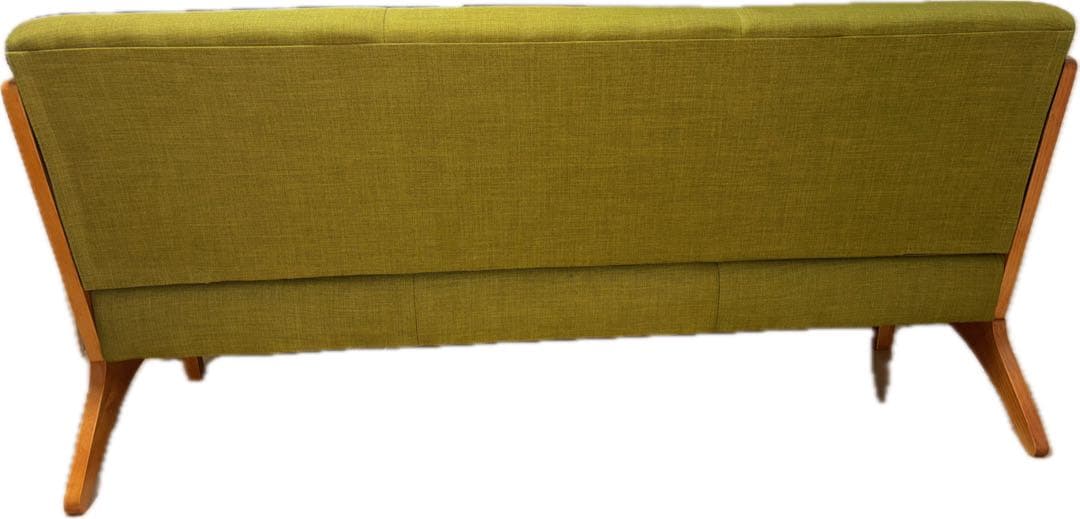 ◽️北欧風 モスグリーン布製3人掛けソファ◽️