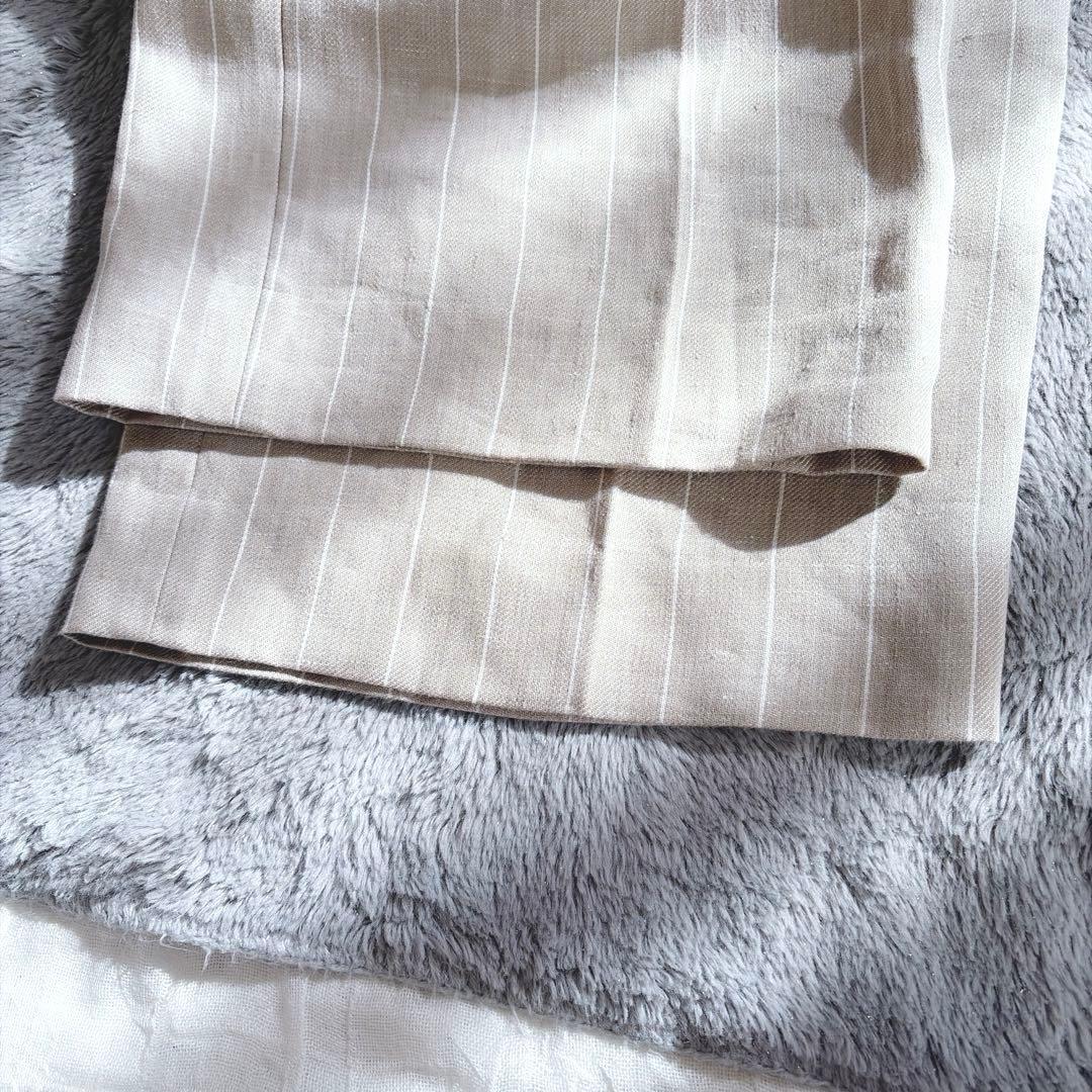 【マックスマーラ】極美品✨白タグ リネン100% パンツ 大きいサイズ