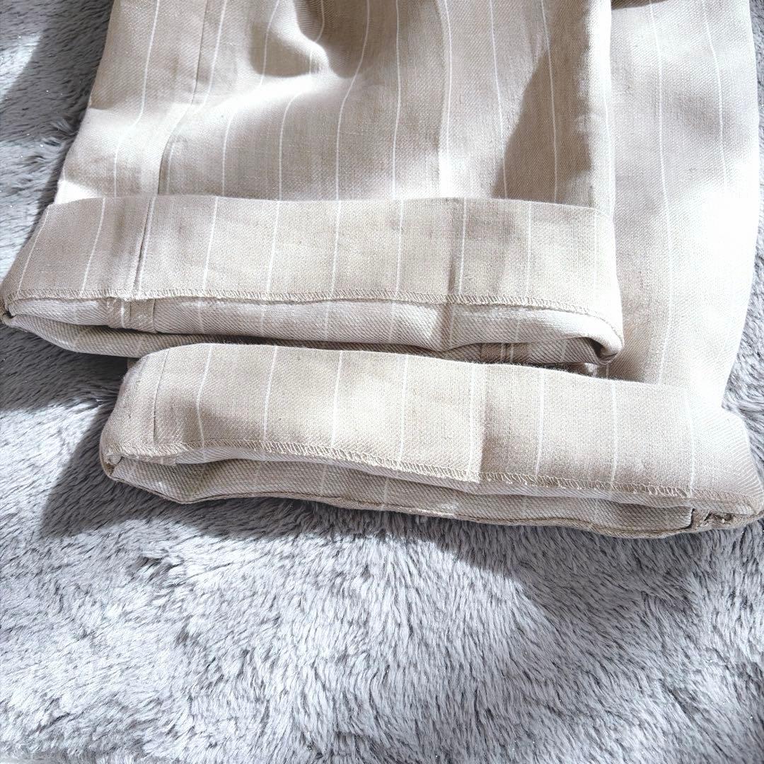 【マックスマーラ】極美品✨白タグ リネン100% パンツ 大きいサイズ