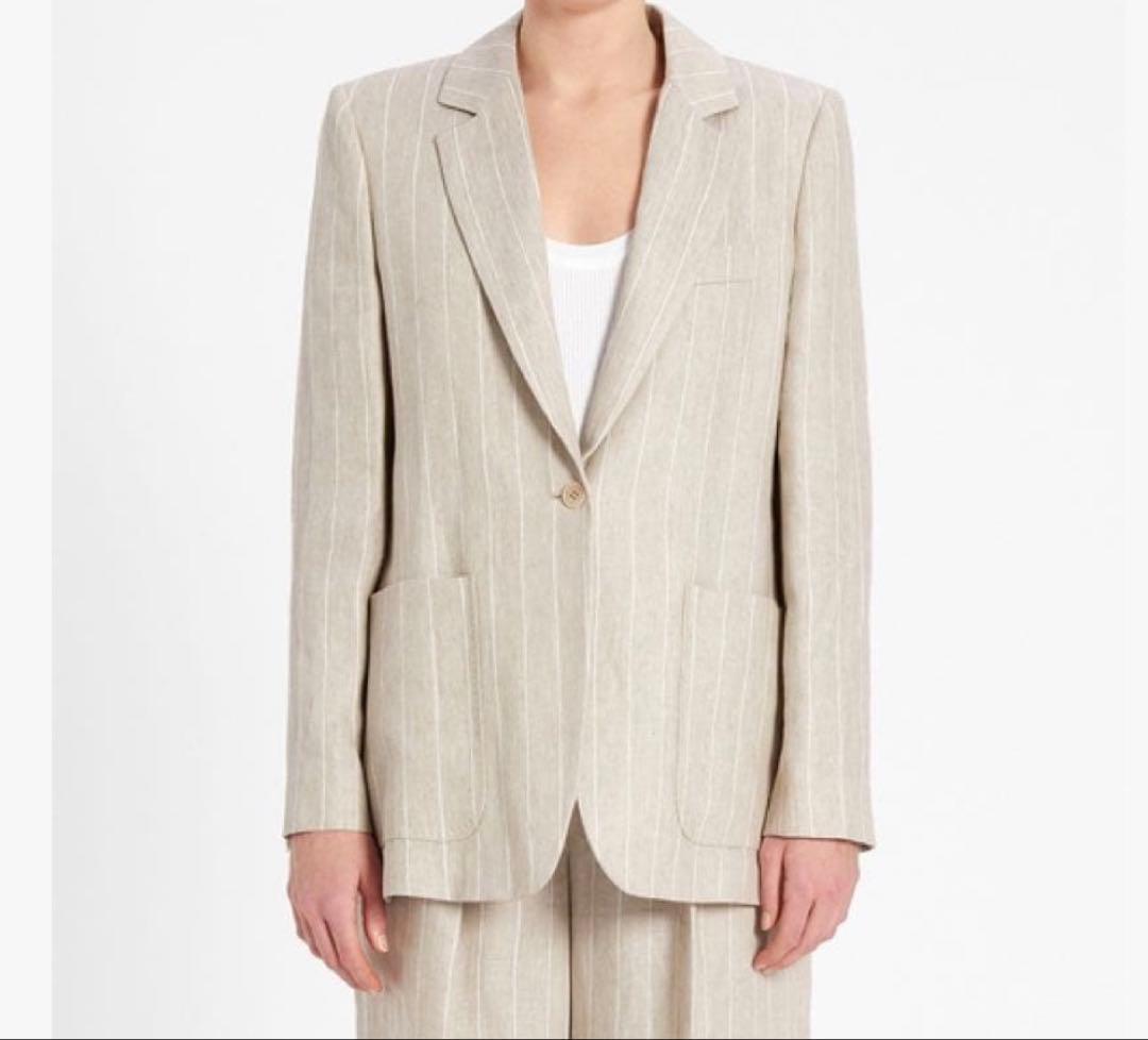 【マックスマーラ】極美品✨白タグ リネン100% パンツ 大きいサイズ