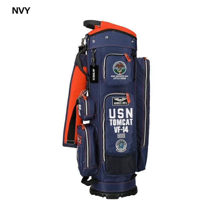 新品 AVIREX アヴィレックスゴルフ キャディバッグ ネイビー