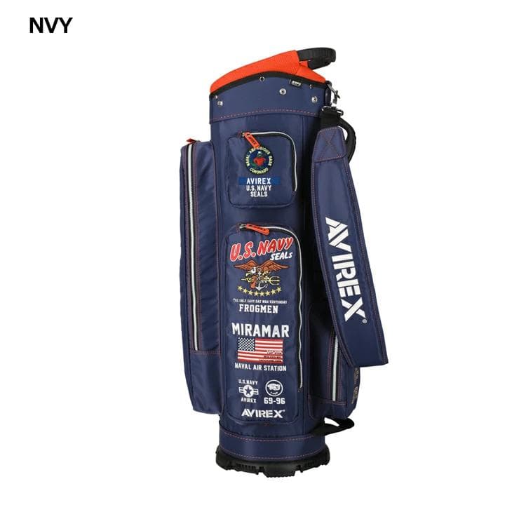 新品 AVIREX アヴィレックスゴルフ キャディバッグ ネイビー