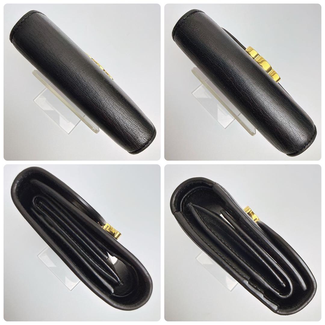 セリーヌ スモール フラップウォレット トリオンフ カーフスキン 三つ折り財布