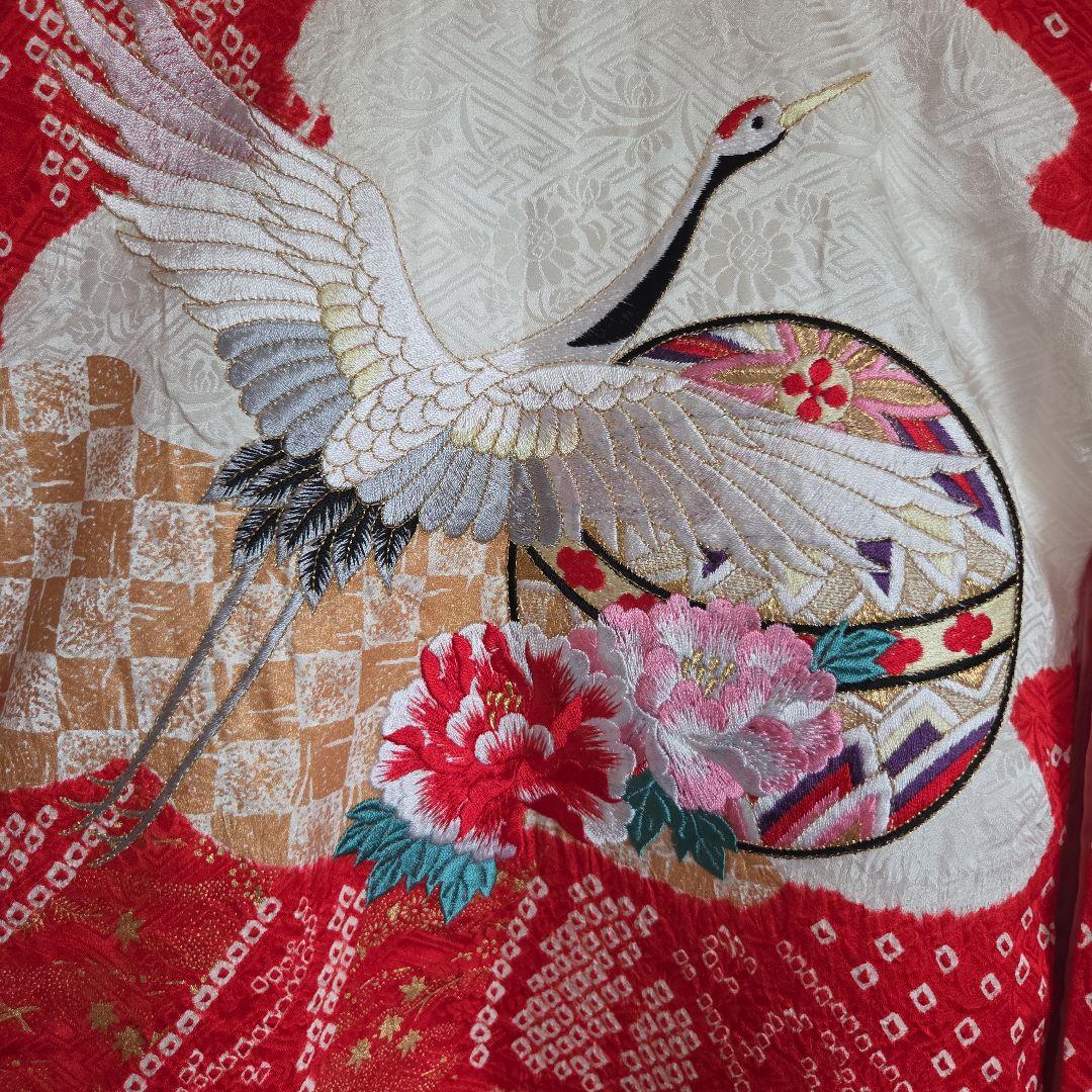 No60　正絹　女の子　お宮参り長襦袢付き　　産着　絞り