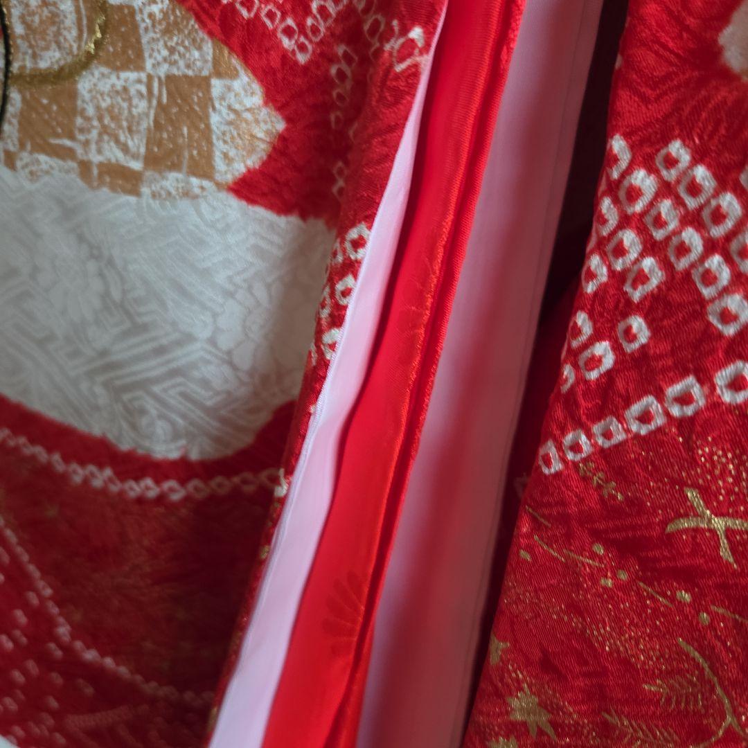 No60　正絹　女の子　お宮参り長襦袢付き　　産着　絞り