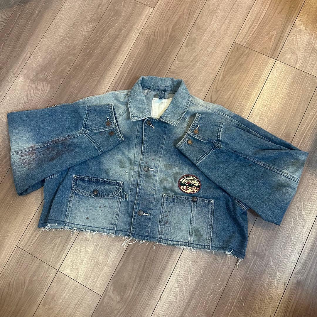 チャオパニック　エシンタ　デニムクロップド丈ジャケット