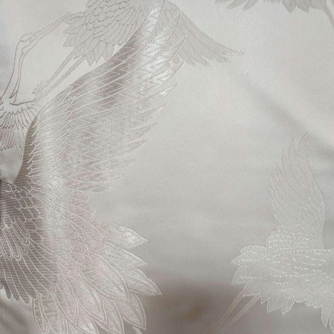 緞子生地白無垢 鶴のみ柄絹G