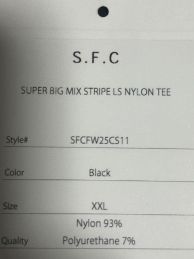 トップス S.F.C SUPER BIG MIX STRIPE LS NYLON TEE
