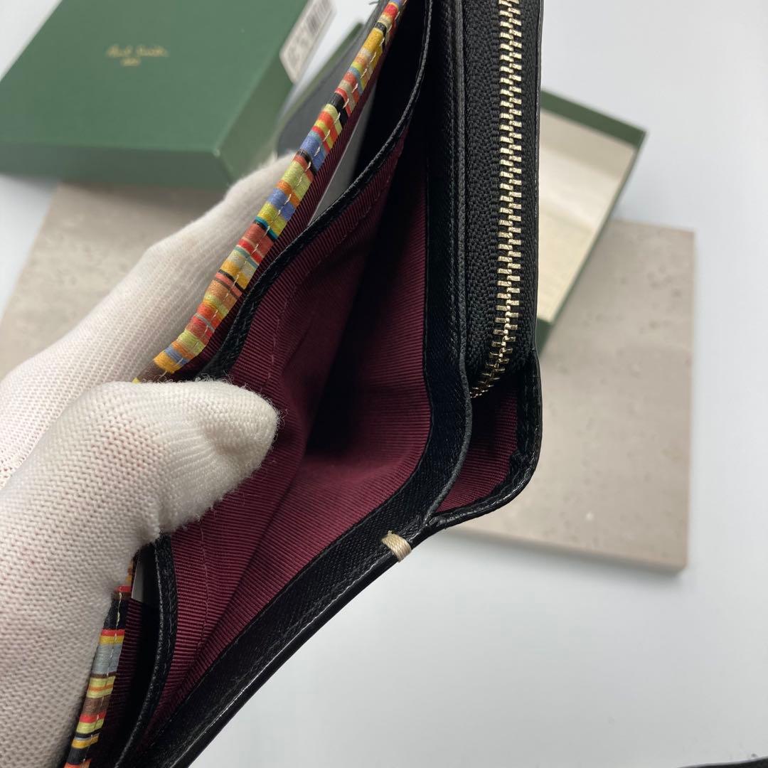 ！新品同然！　ポールスミス　折り財布　サフィアーノ　ファスナー　40A