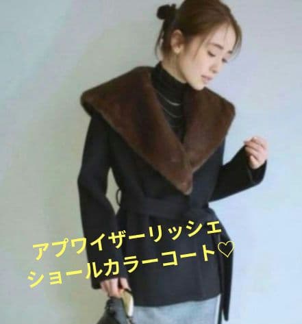 新品正規品　アプワイザーリッシェ ショールカラーコート　ブルゾン
