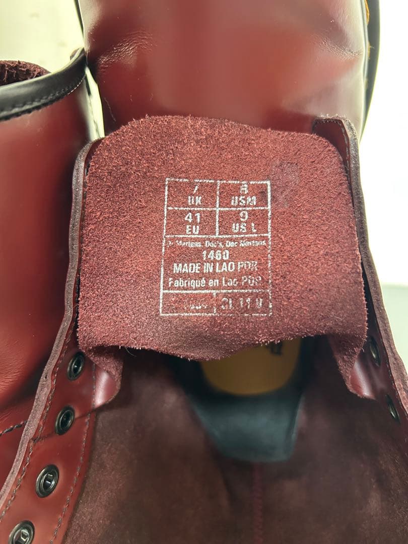 ドクターマーチン 8ホールブーツ チェリーレッド UK7.0(26cm)