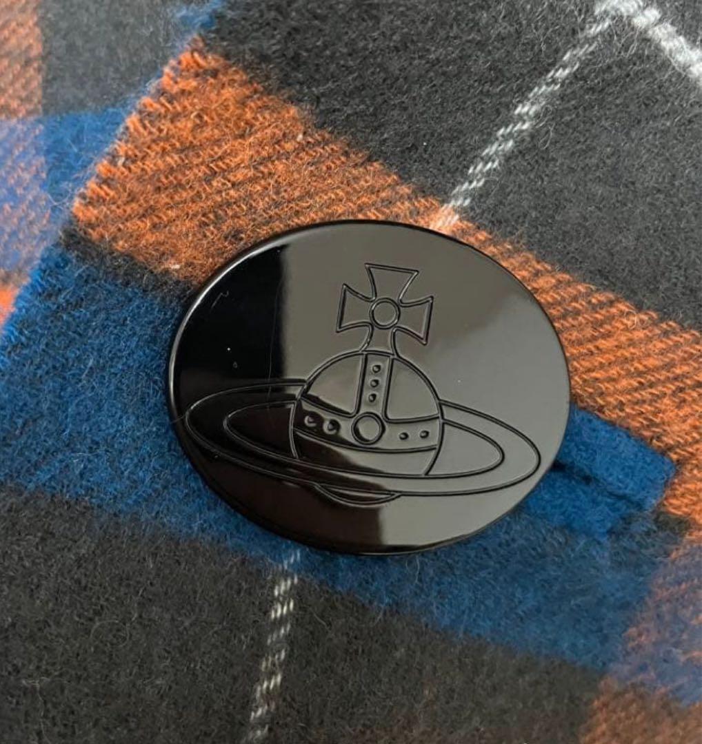 ヴィヴィアンウェストウッド　☆リバーシブル　マフラー　ポンチョ　ブルー