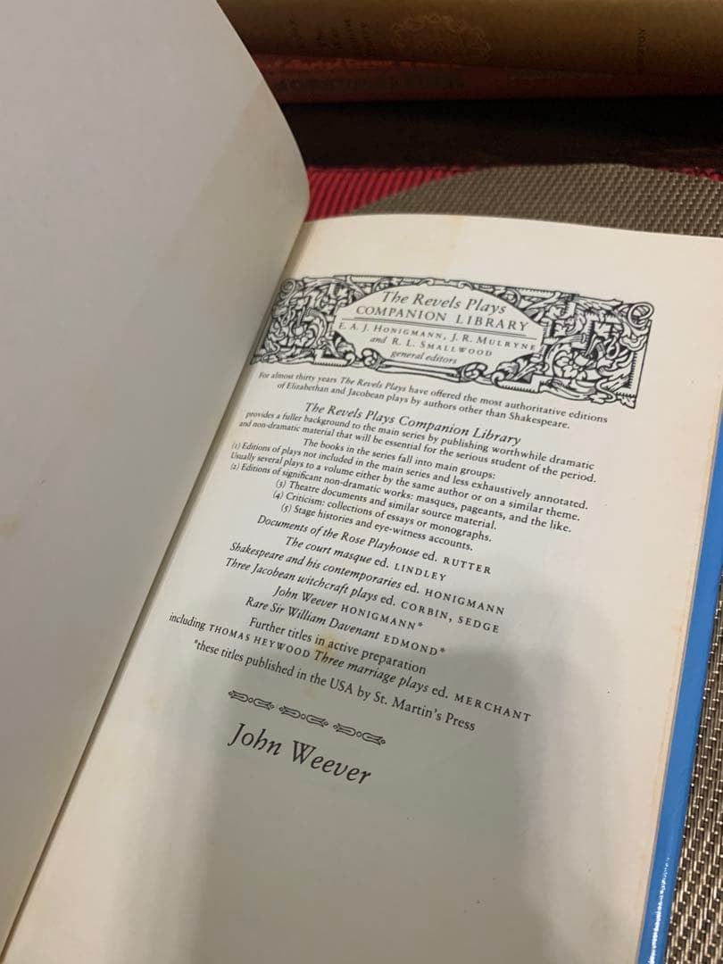 希少　John Weever - E.A.J. Honigmann