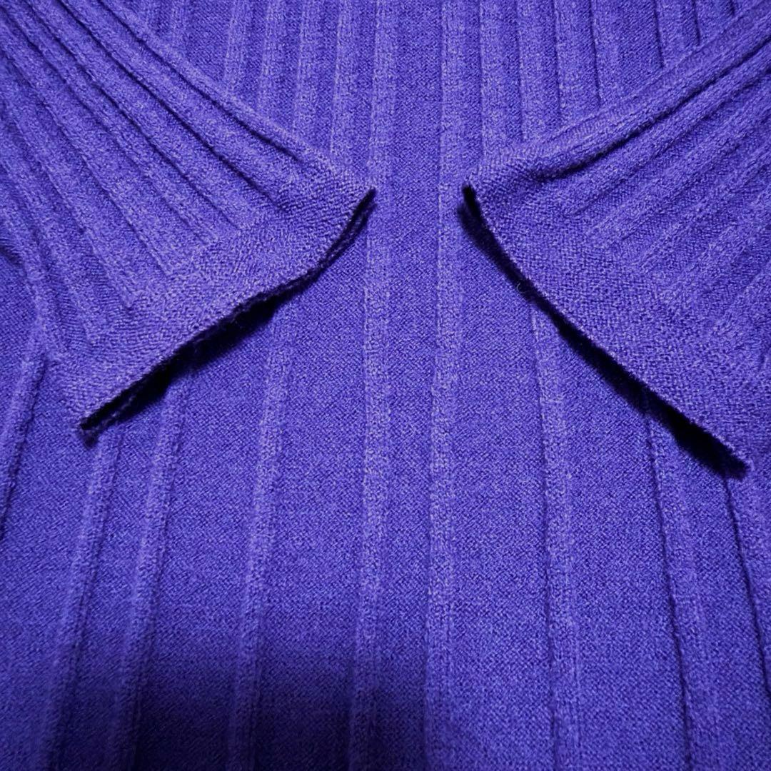 マッキントッシュロンドン　ケーブルニットワンピース　M　ブラウン　ロング丈