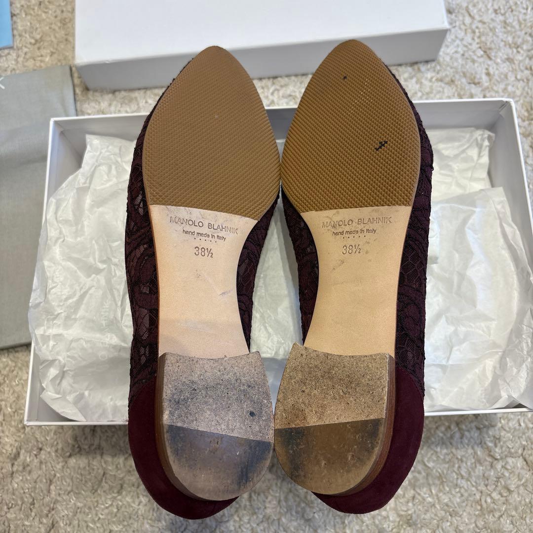 マノロブラニク　MANOLO BLANIK レースパンプス　サイズ38.5