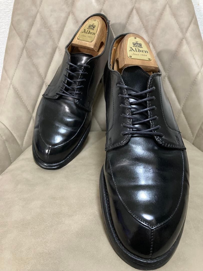 Alden オールデン　コードバン　Vチップ モディファイドラスト　黒　26cm
