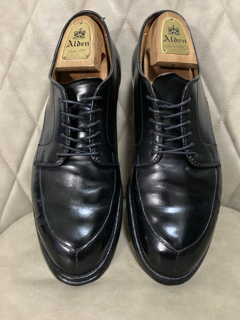 Alden オールデン　コードバン　Vチップ モディファイドラスト　黒　26cm