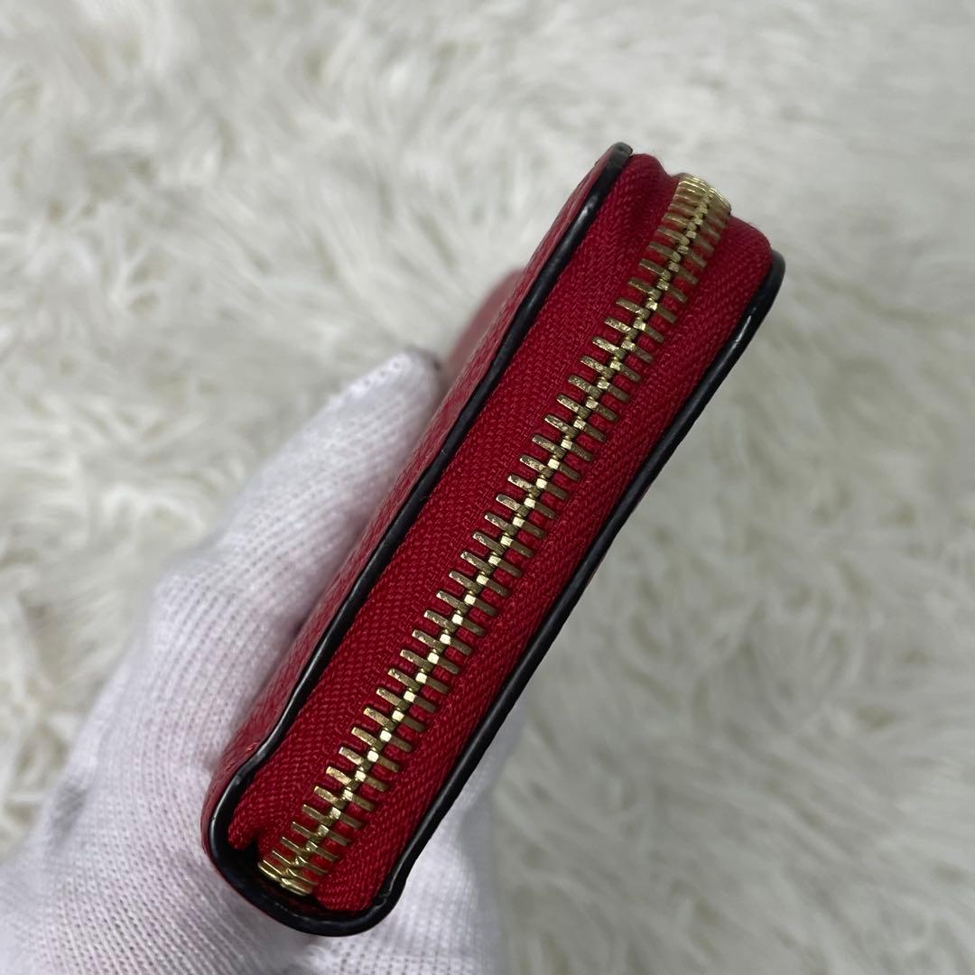 美品 LOUIS VUITTON ルイヴィトン 赤 モノグラムエンボス 長財布