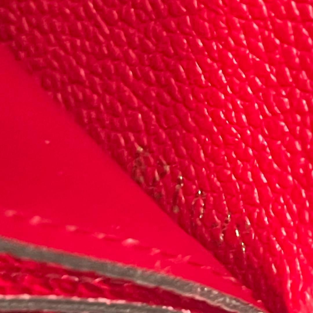 美品 LOUIS VUITTON ルイヴィトン 赤 モノグラムエンボス 長財布