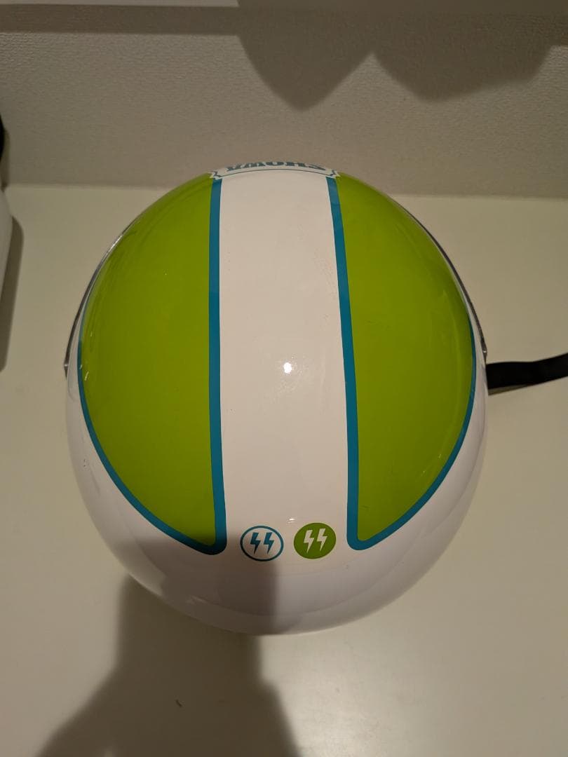 限定 山城 レトロフルフェイス カミナリグリーン M 族ヘル 旧車 カミナリ