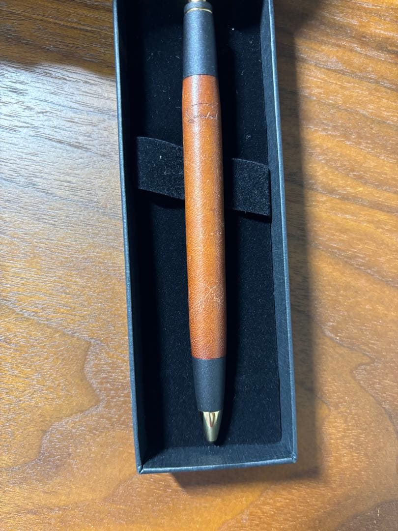 シックザール　プエブロコニャック　シャープペンシル　旧型　革軸ペン