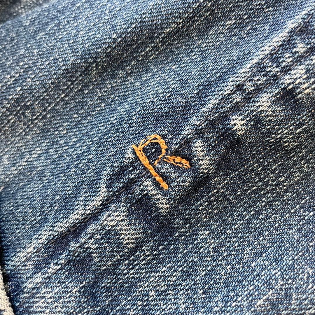 希少 45rpm カバーオール デニムジャケット 4 インディゴ ロゴ刺繍
