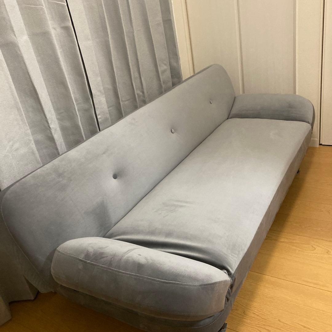 ニトリ 肘/背もたれ可動 ソファベッド 布張りタイプ