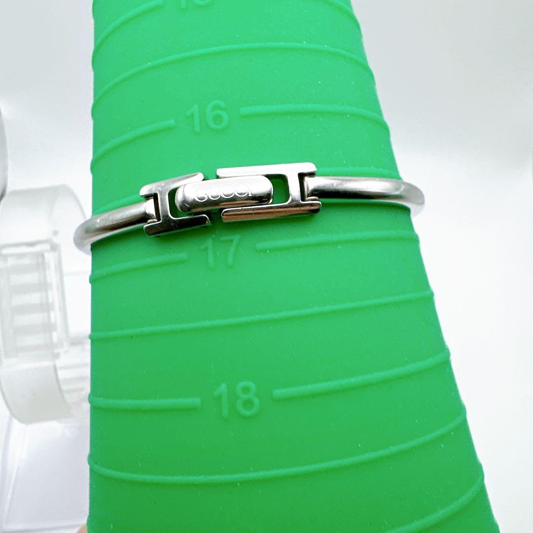 美品 稼動品 GUCCI グッチ レディース腕時計 バングル スクエア シルバー