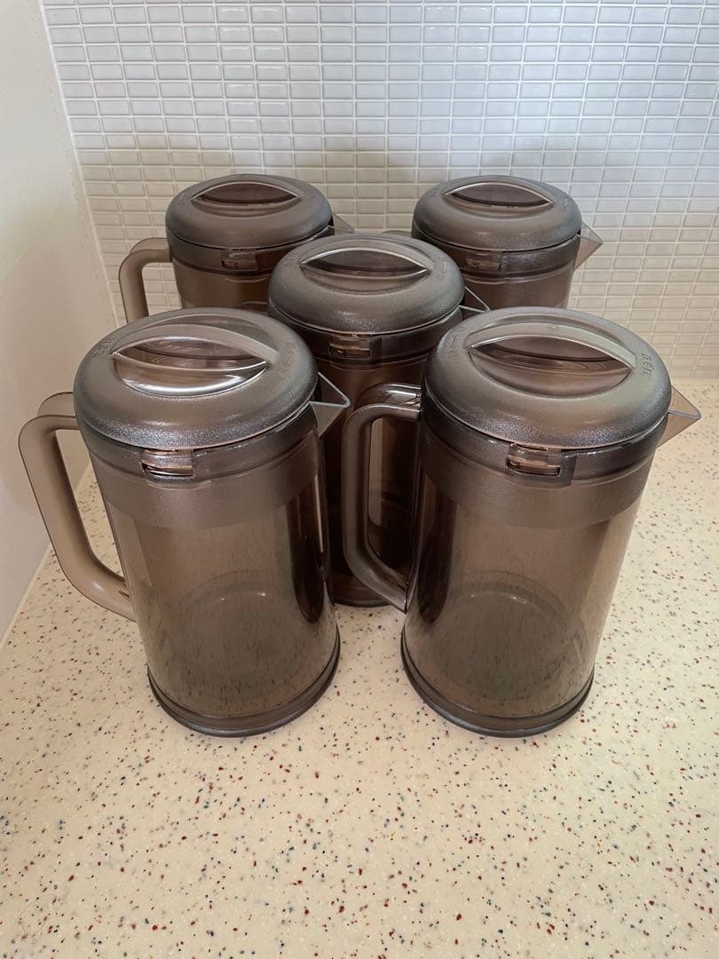 弁慶ノンウェット、ウォーターピッチャー　1.7L スモークブラウン5個セット