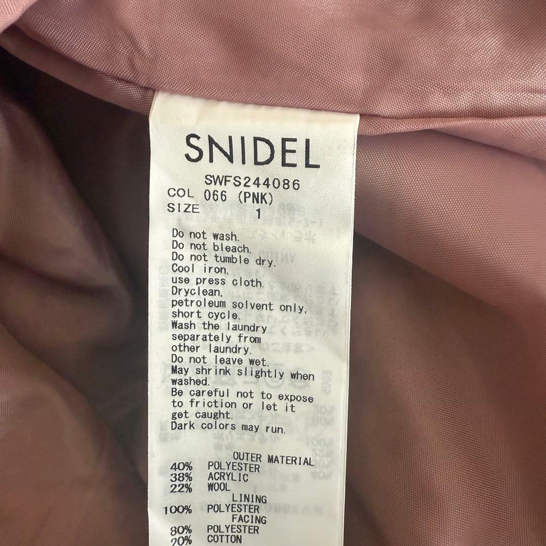 snidel ピンク ロービングチェックミニスカート