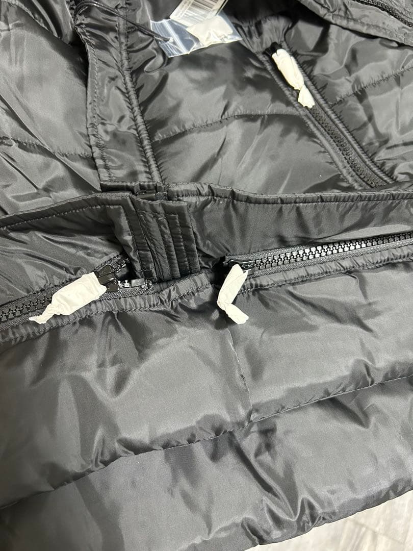 DIESEL ブラック ダウンベスト フード付き　L