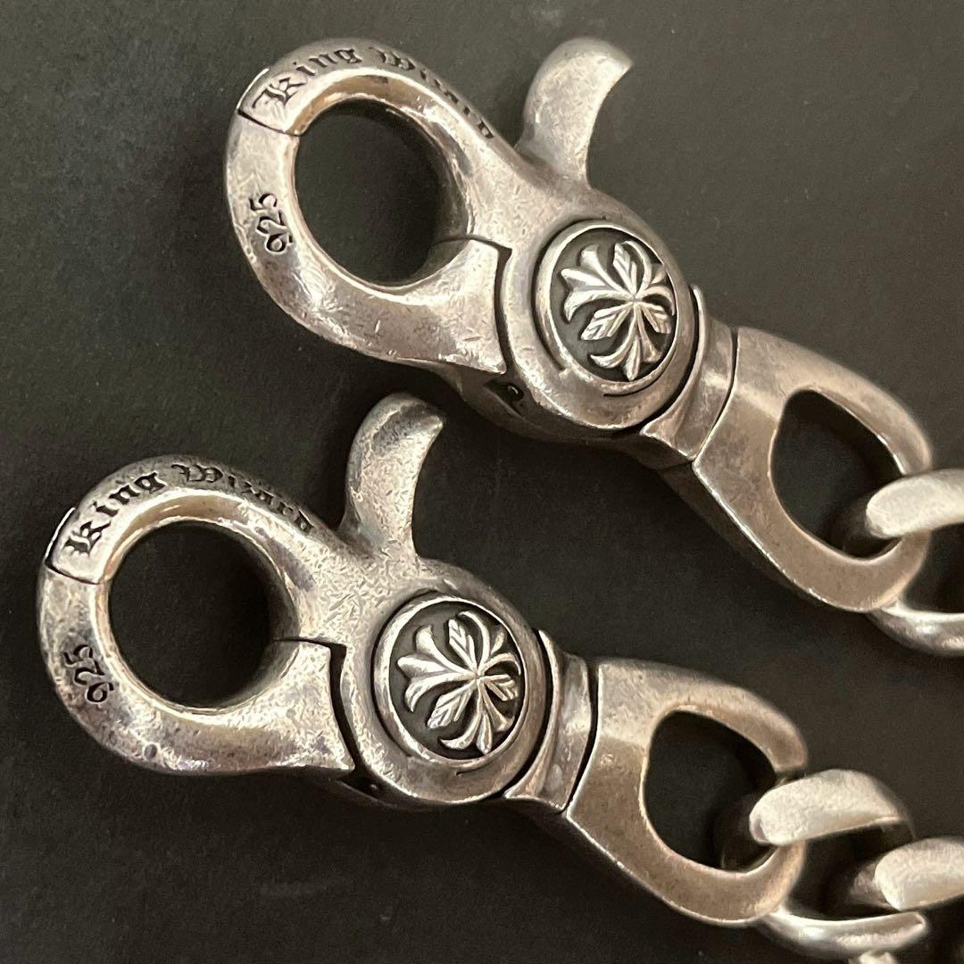 【美品❗️】カスタム用 シルバー925 ウォレットチェーン 4コマ