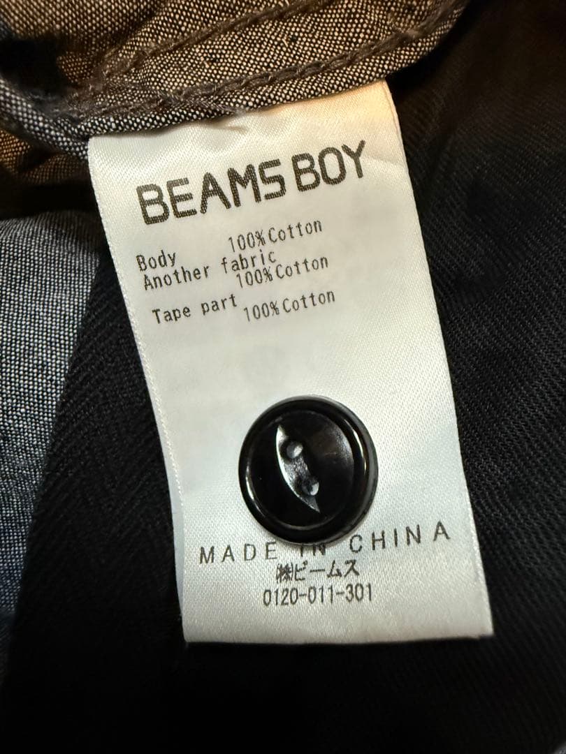 BEAMS BOYシャンブレーステンシルオールインワン