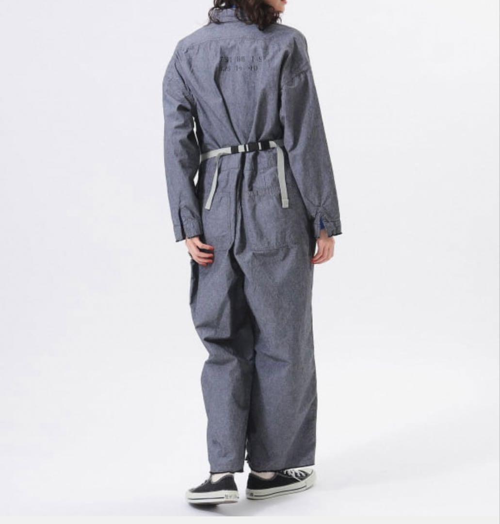 BEAMS BOYシャンブレーステンシルオールインワン