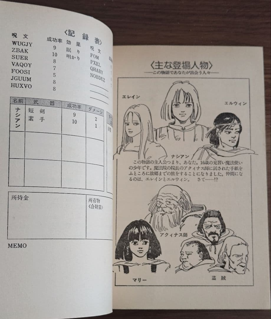 ゲームブック　魔法使いナシアンの旅